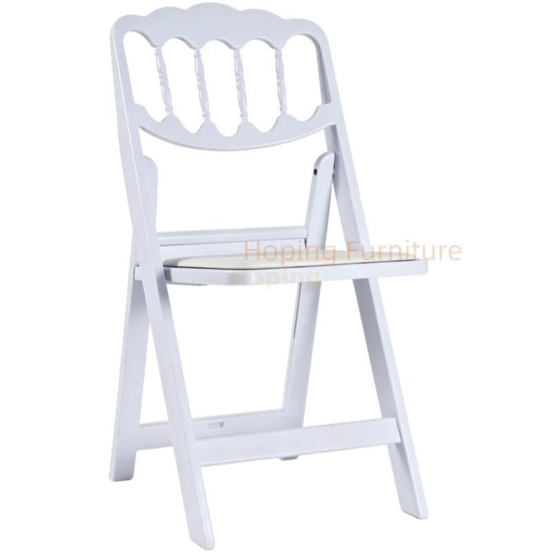 White Plastic Folding Chair Slatted Back Portable Outdoor Banquet Dining Chair Hotel Cheap Chair Plastic Frame Wedding Chair Banquet Dining Chair