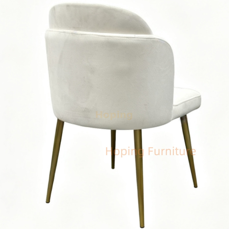 Modern Luxury Velvet Dining Chair with Gold Metal Legs Upholstered Accent Side Chair for Dining Room Cafe Bedroom Chair