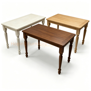 Plastic Rectangular Long Dining Table with Decorative Tapered Legs Vintage Farmhouse Banquet Table for Wedding Rental Restaurant Home Outdoor Table
