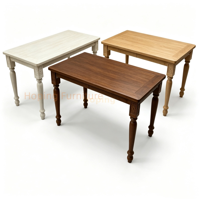 Plastic Rectangular Long Dining Table with Decorative Tapered Legs Vintage Farmhouse Banquet Table for Wedding Rental Restaurant Home Outdoor Table