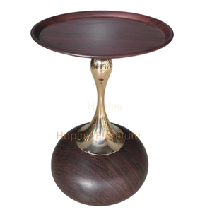 Home Living Room Furniture Side Tea Table Small Nightstand Sofa Bedside Side End Table Round Wood Coffee Table Easy to Clean Waterproof Small Side Table