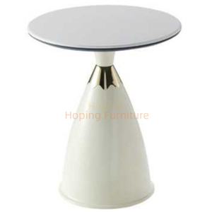 Stable Cone Base Round Side Table Light Luxury Mini Tea Table Living Room Coffee Shop Side Table