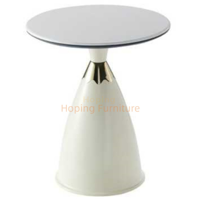 Stable Cone Base Round Side Table Light Luxury Mini Tea Table Living Room Coffee Shop Side Table