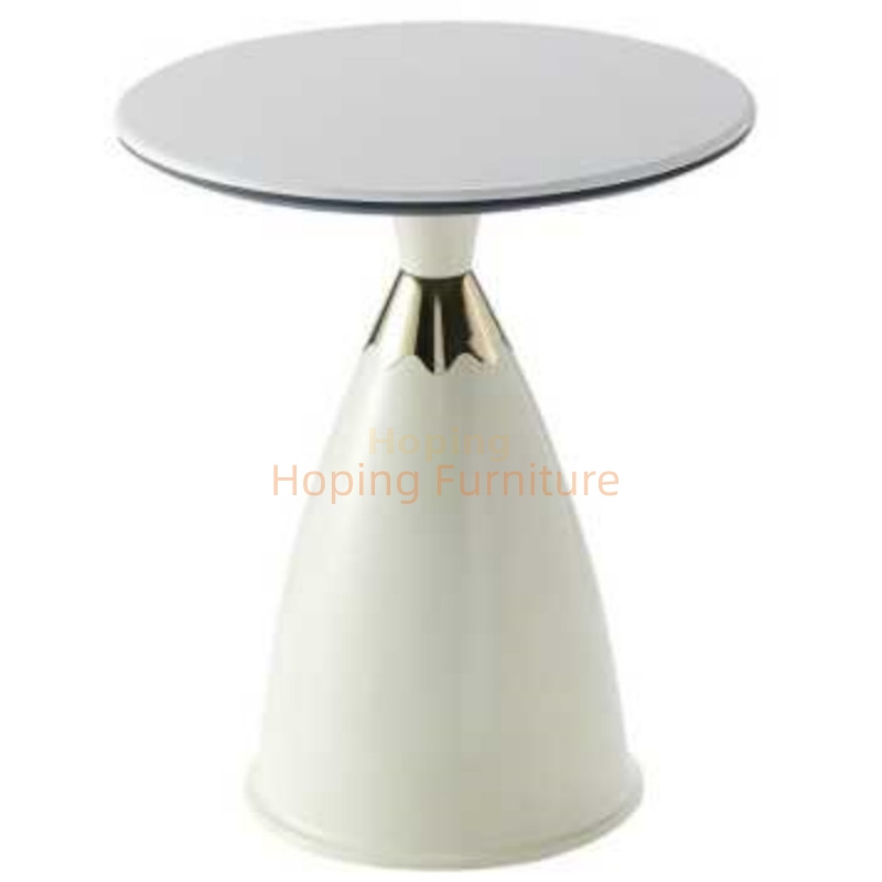 Stable Cone Base Round Side Table Light Luxury Mini Tea Table Living Room Coffee Shop Side Table