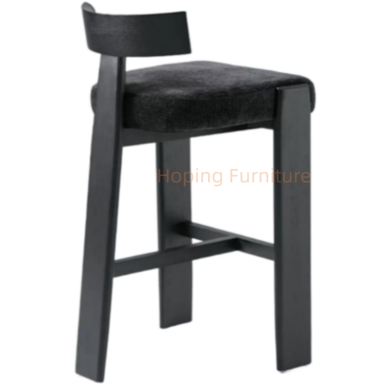Solid Wood Counter Stool Ergonomic Saddle Seat Bar Stool for Kitchen Cafe Hotel Banquet Event Bar Furniture Bar Chair