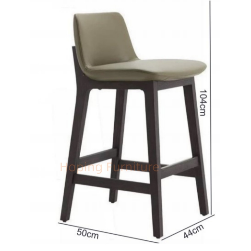 Solid Wood Counter Stool Ergonomic Saddle Seat Bar Stool for Kitchen Cafe Hotel Banquet Event Bar Furniture Bar Chair