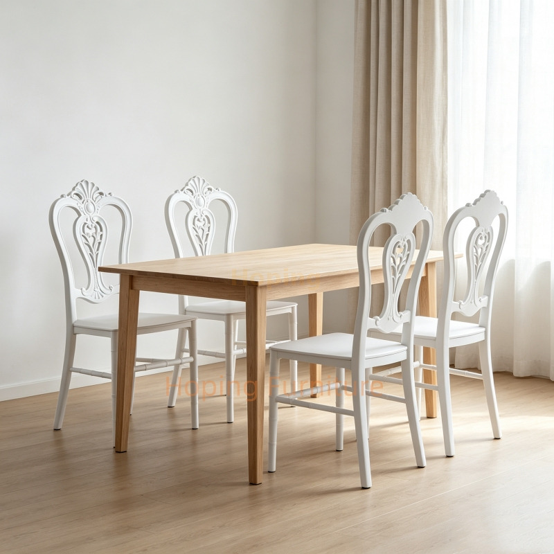 Plastic Square Ornate Carved Back Chiavari Chair Stackable Bamboo Leg Wedding Banquet Chair