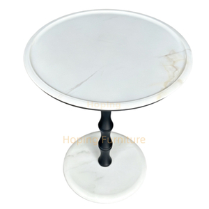 Round Metal Pedestal Side Table Black Twist Stem Accent Table for Event Home Decor Coffee Table