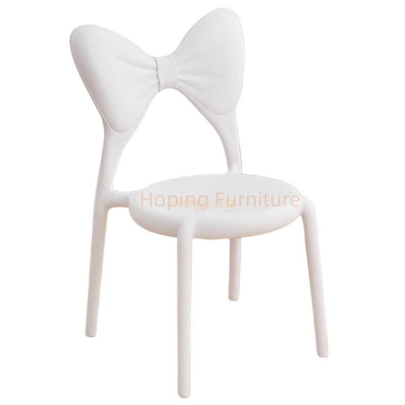 Play Style Plastic Kids Chair Artistic Bow Back Design for Daycare & Kid Party Customized Back Design Pastel Green Wedding Chair for Restaurant Kid Dining Room
