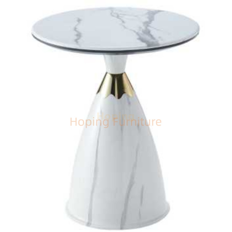 Stable Cone Base Round Side Table Light Luxury Mini Tea Table Living Room Coffee Shop Side Table