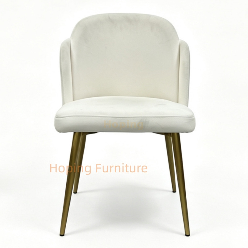 Modern Luxury Velvet Dining Chair with Gold Metal Legs Upholstered Accent Side Chair for Dining Room Cafe Bedroom Chair