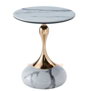  Modern Classic Side Table Living Room End Table Home Furniture White and Gold Coffee Table