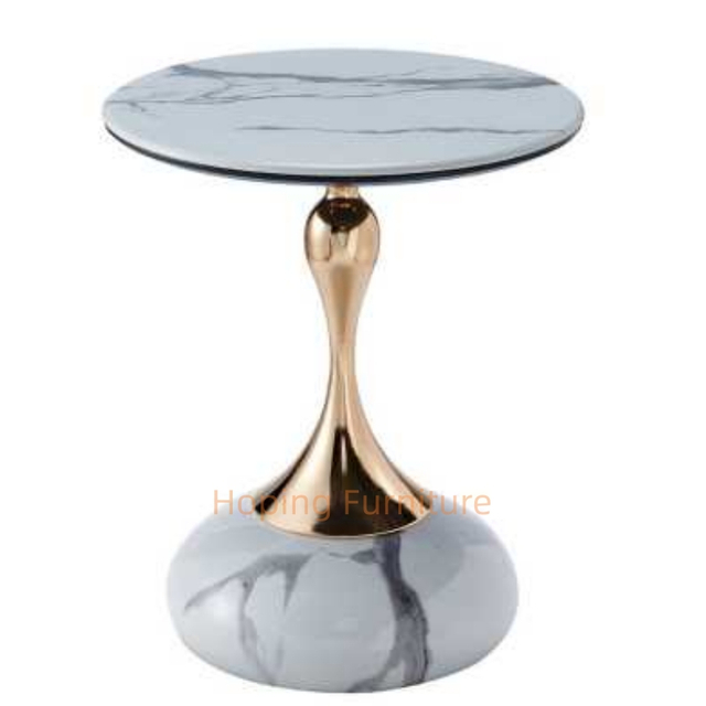  Modern Classic Side Table Living Room End Table Home Furniture White and Gold Coffee Table
