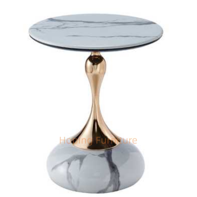  Modern Classic Side Table Living Room End Table Home Furniture White and Gold Coffee Table