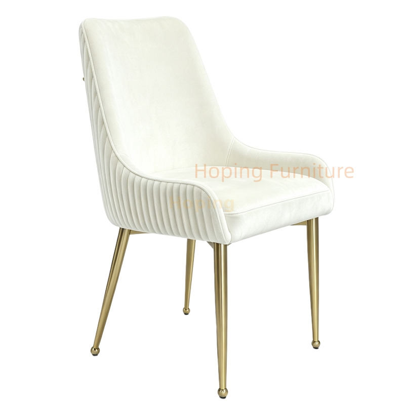 High Quality Upholstered Velvet Dining Chair Gold Leg Luxury Side Chair for Dining Room Stainless Steel Chair with Cushion for Restaurant Banquet Hotel Wedding