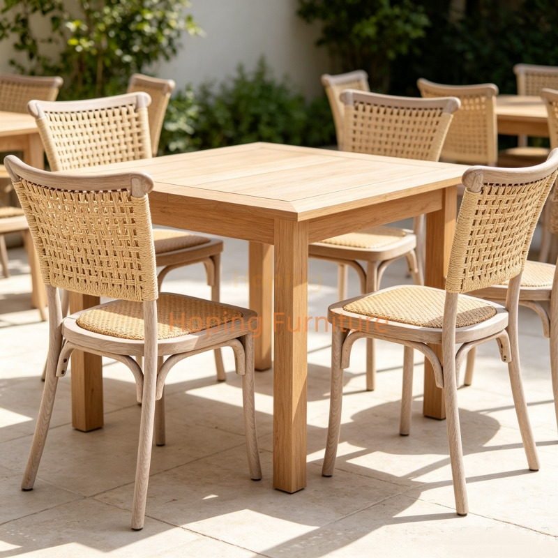 Imitation Rattan Plastic Dining Chair Vintage Wicker Back Cafe Side Chair Simple Style Chaise En Plastique Square Back Chair Restaurant Banquet Dining Chair