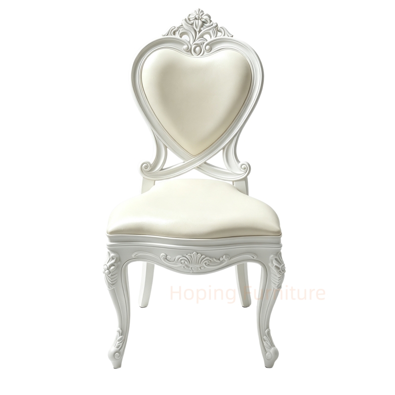European Restaurant Chair Hotel Wedding Dining Furniture Elegant Heart Back Dining Chair Stylish Plastic Wedding Chair Banquet Event Chair